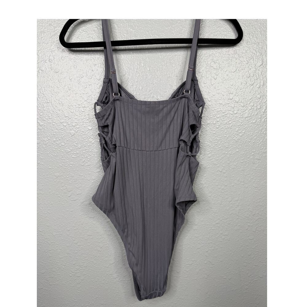 Shade Shore Grey One Piece Bathing Suit / Size-Large - Picture 6 of 11